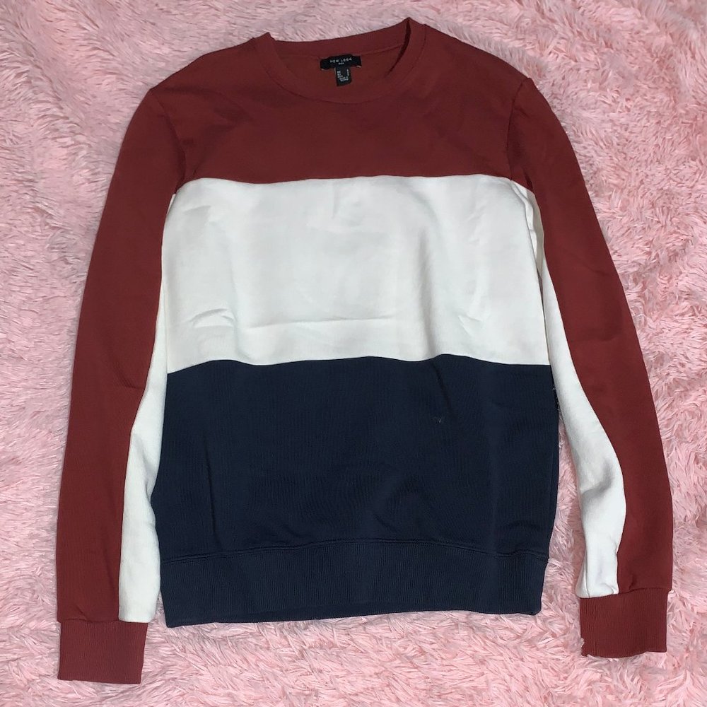 New Look Color Block Sweater Sz: S